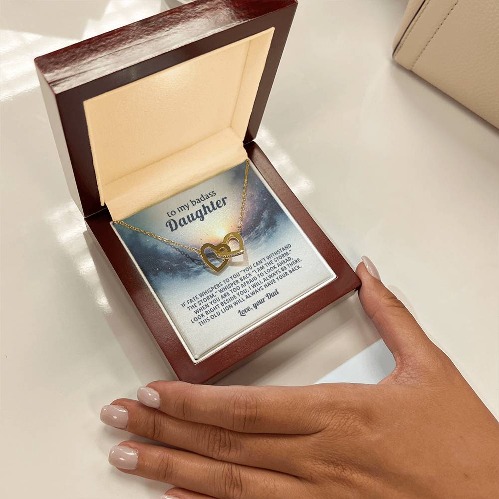 Daughter Encouragement Necklace -Rise above the storm