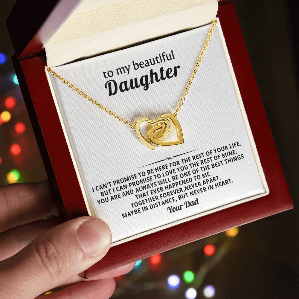 Daughter Interlocking Hearts Necklace Gift