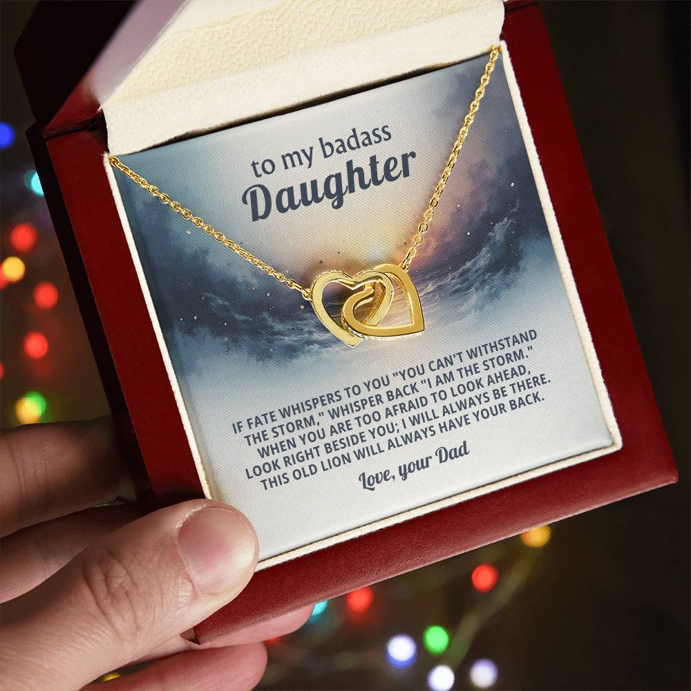 Daughter Encouragement Necklace -Rise above the storm