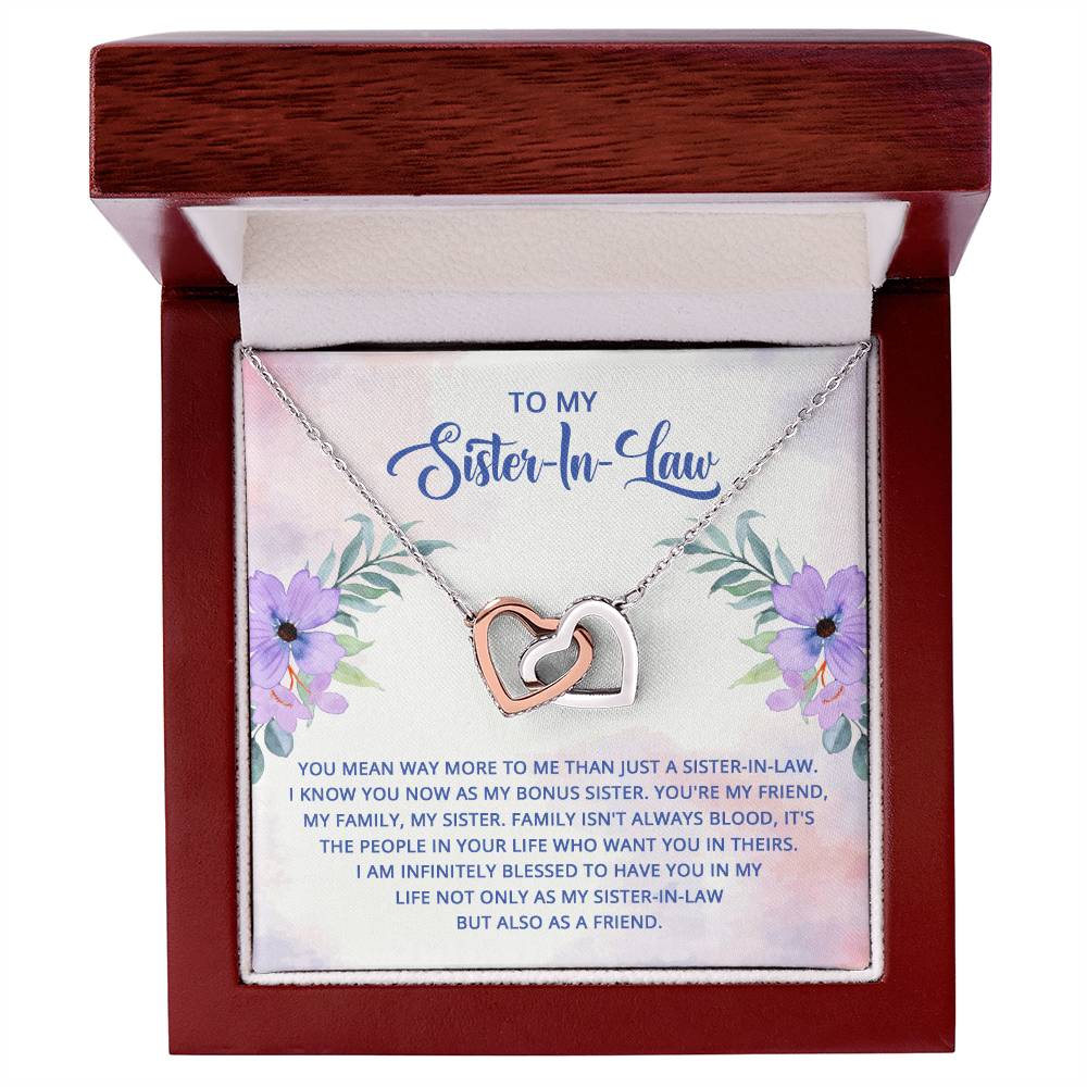 Sister in Law Interlocking Hearts Necklace-[Heartfelt Family Gift]
