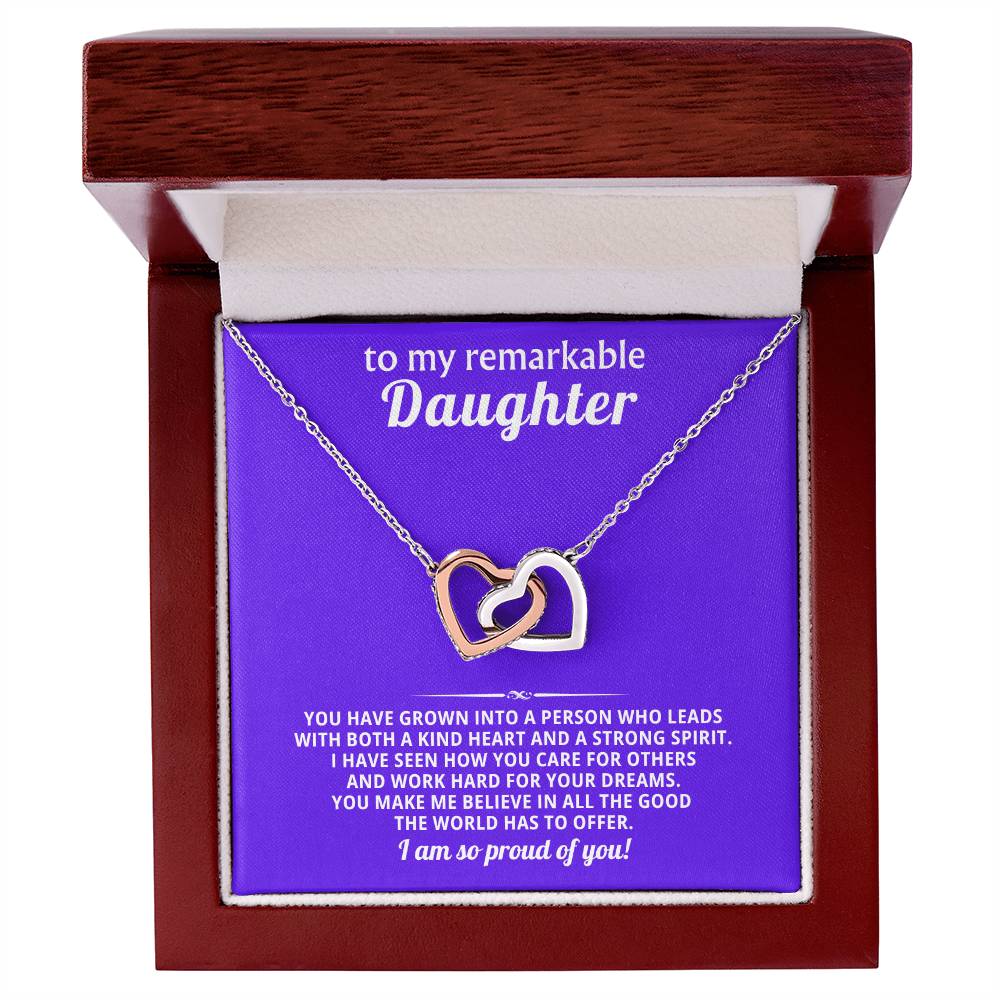 Daughter Interlocking Hearts Necklace Gift