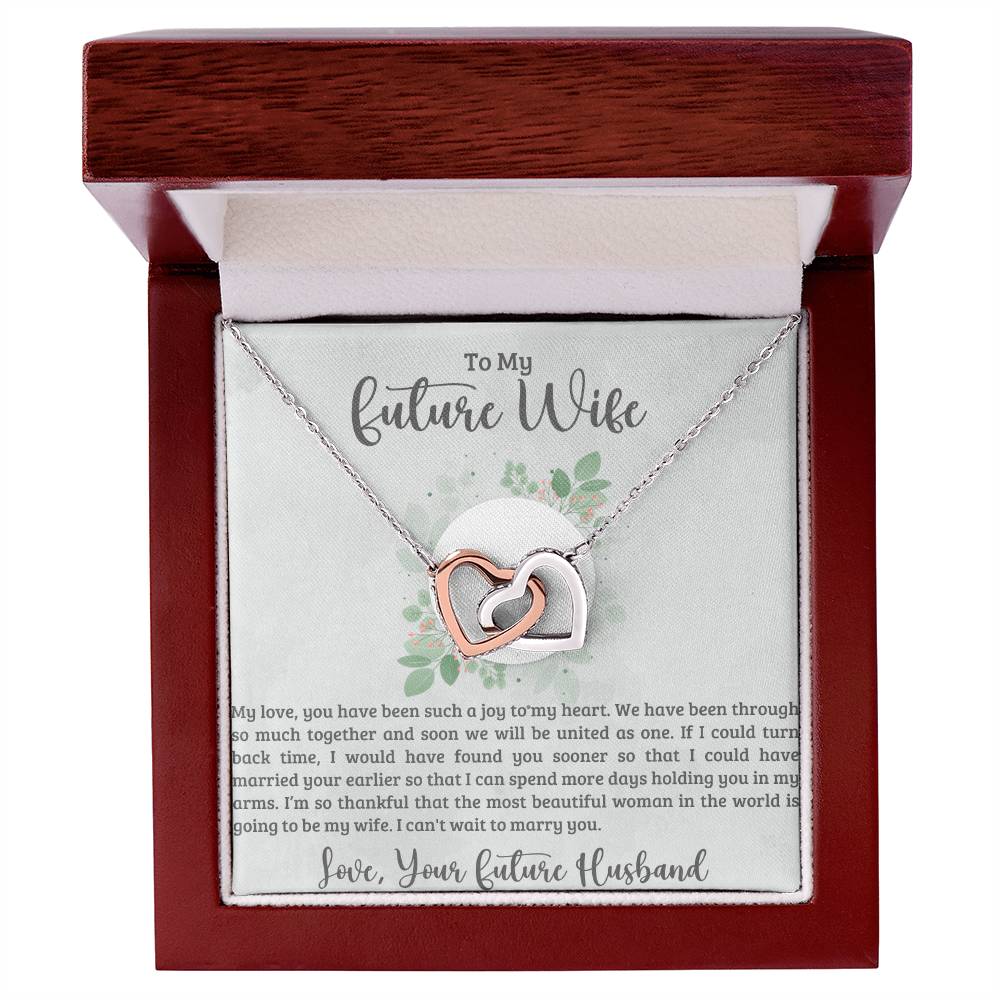 Future Wife Interlocking Hearts Necklace-[Heartfelt Family Gift]