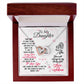 To Daughter Loving and Breathing Interlocking Hearts Necklace-[Heartfelt Family Gift]