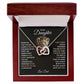 Daughter Interlocking Hearts Necklace-[Heartfelt Family Gift]