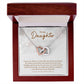 Daughter in My Eyes Interlocking Hearts Necklace-[Heartfelt Family Gift]