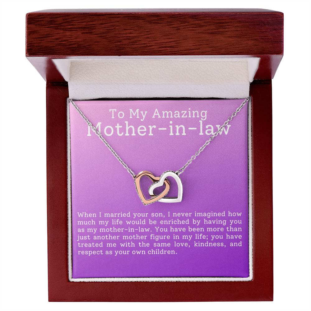 Mother in Law Interlocking Hearts Necklace-[Heartfelt Family Gift]