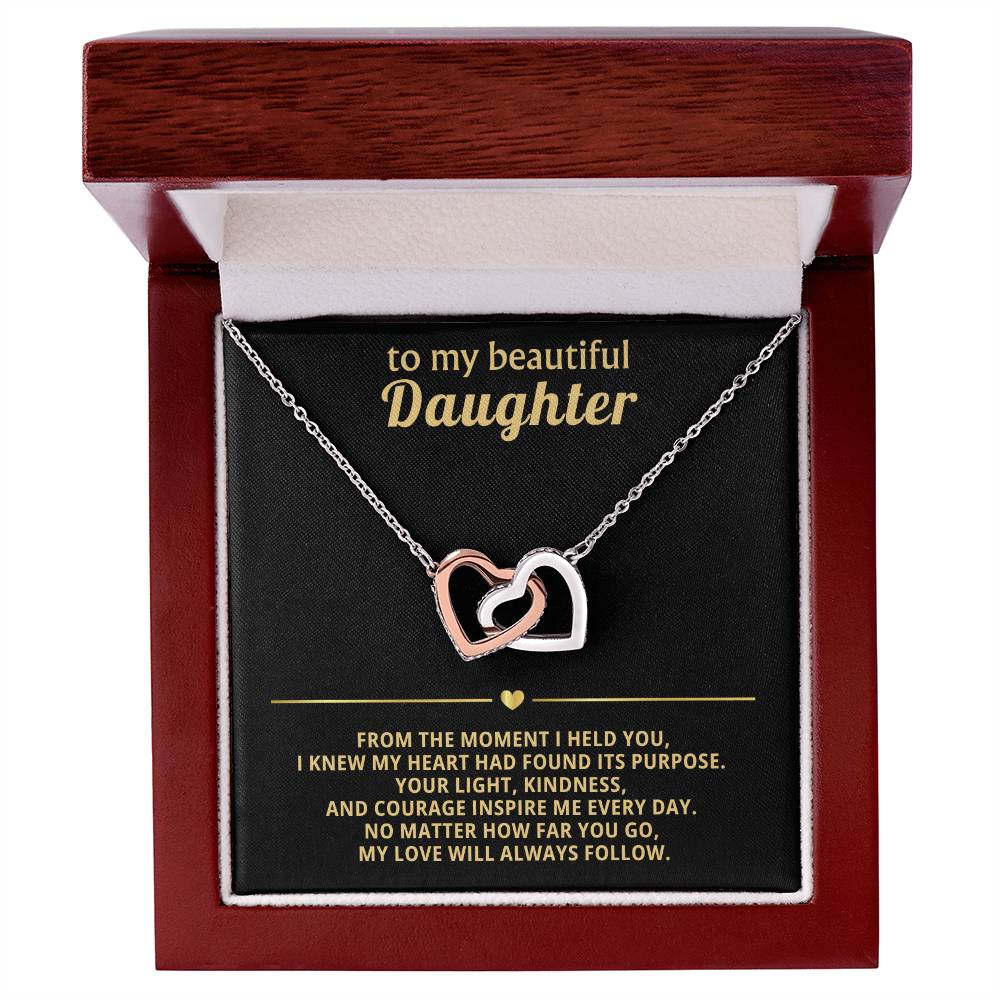 Daughter Interlocking Hearts Necklace Gift