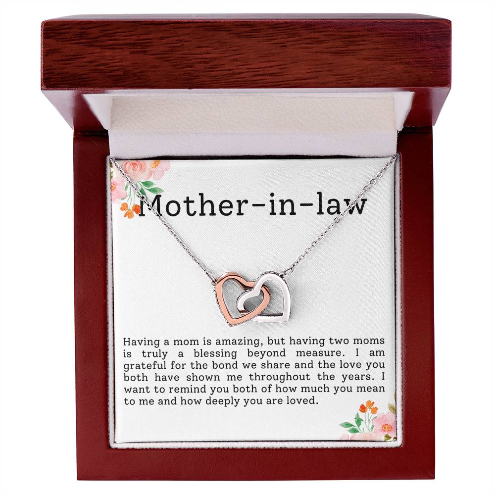 Mother in Law Interlocking Hearts Necklace-[Heartfelt Family Gift]