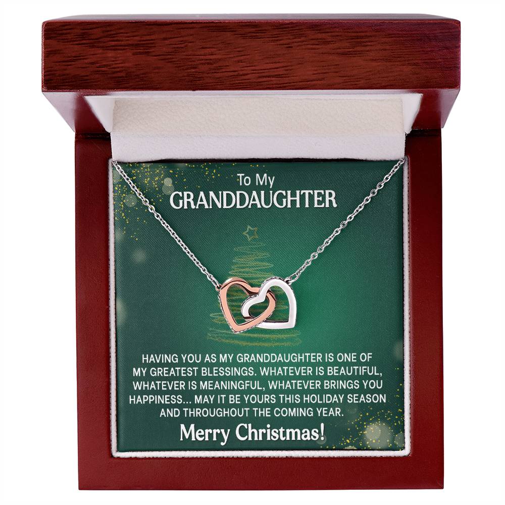 Interlocking Hearts Granddaughter Christmas Gift - Beautiful and Meaningful-[Heartfelt Family Gift]