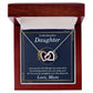 Beautiful Daughter Interlocking Hearts Necklace-[Heartfelt Family Gift]