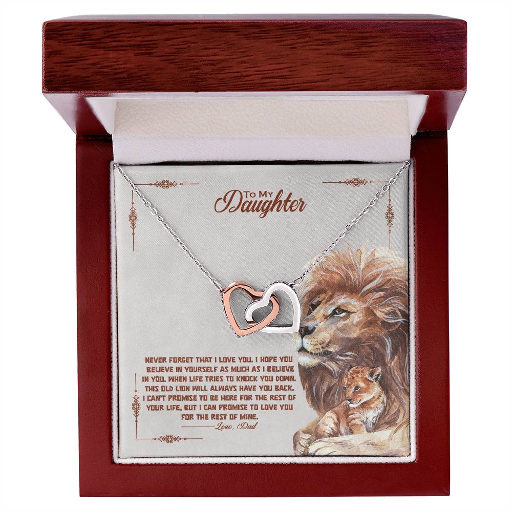 Daughters Interlocking Hearts Necklace - Always with You  Perfect Gift-[Heartfelt Family Gift]