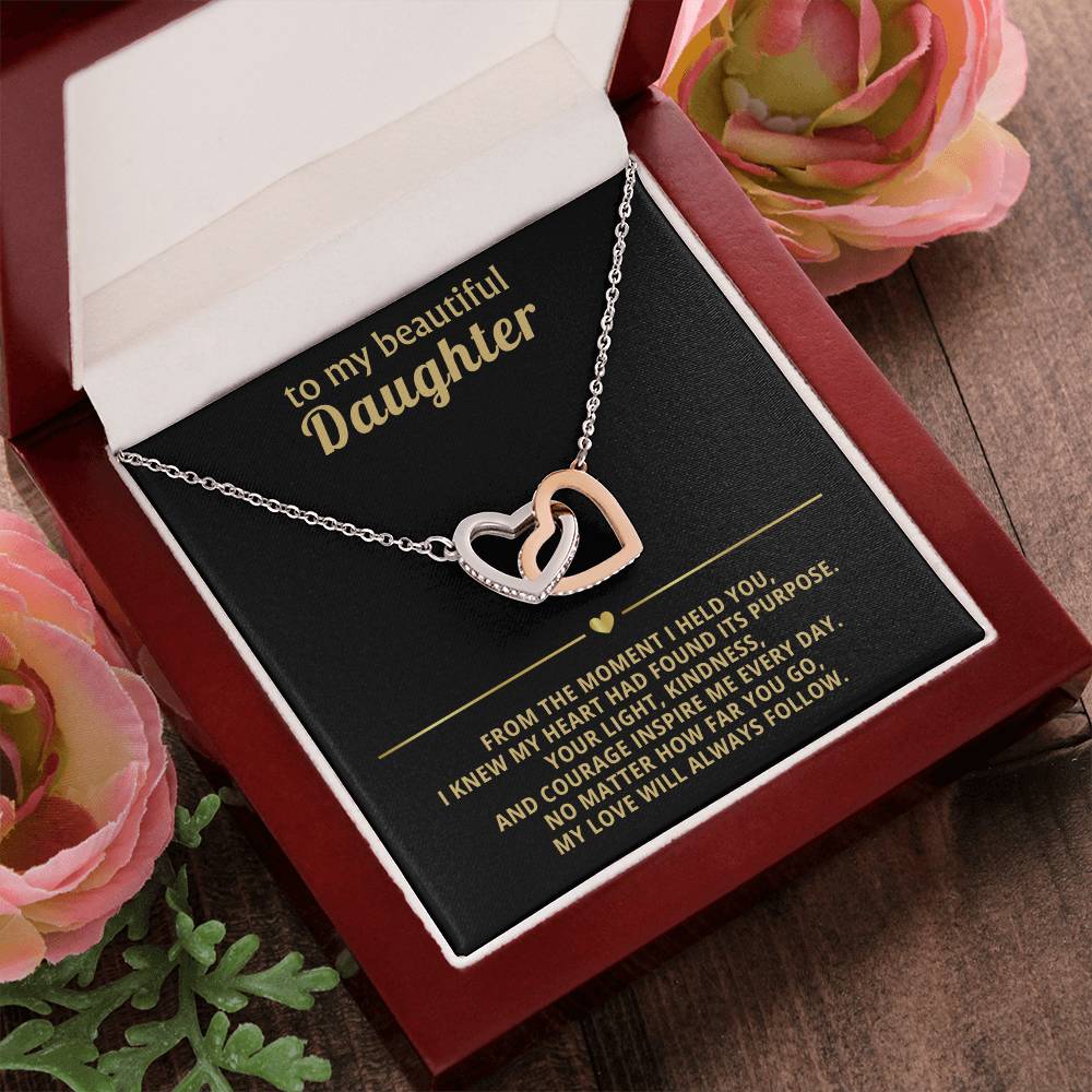 Daughter Interlocking Hearts Necklace Gift