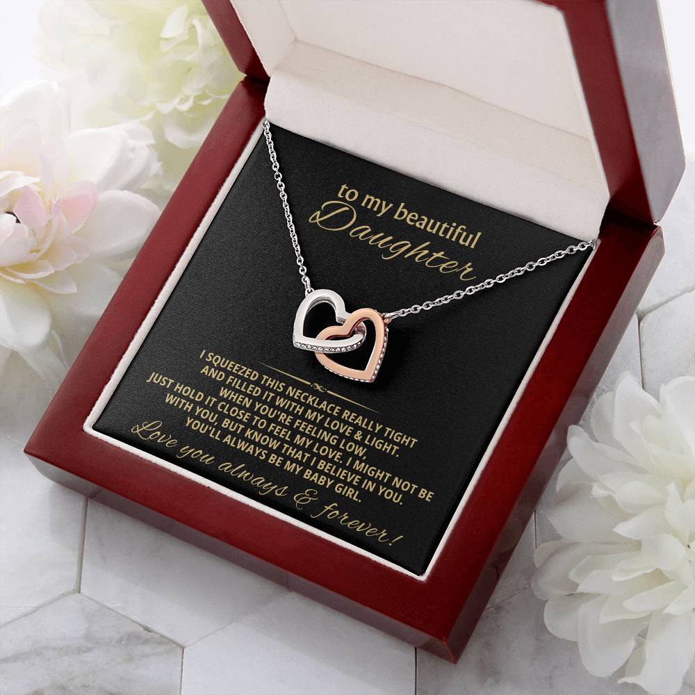Daughter Interlocking Hearts Necklace Gift
