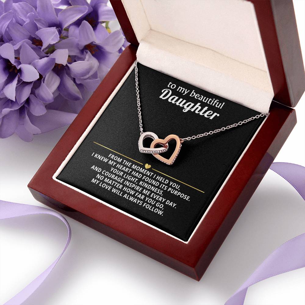 Daughter Interlocking Hearts Necklace Gift