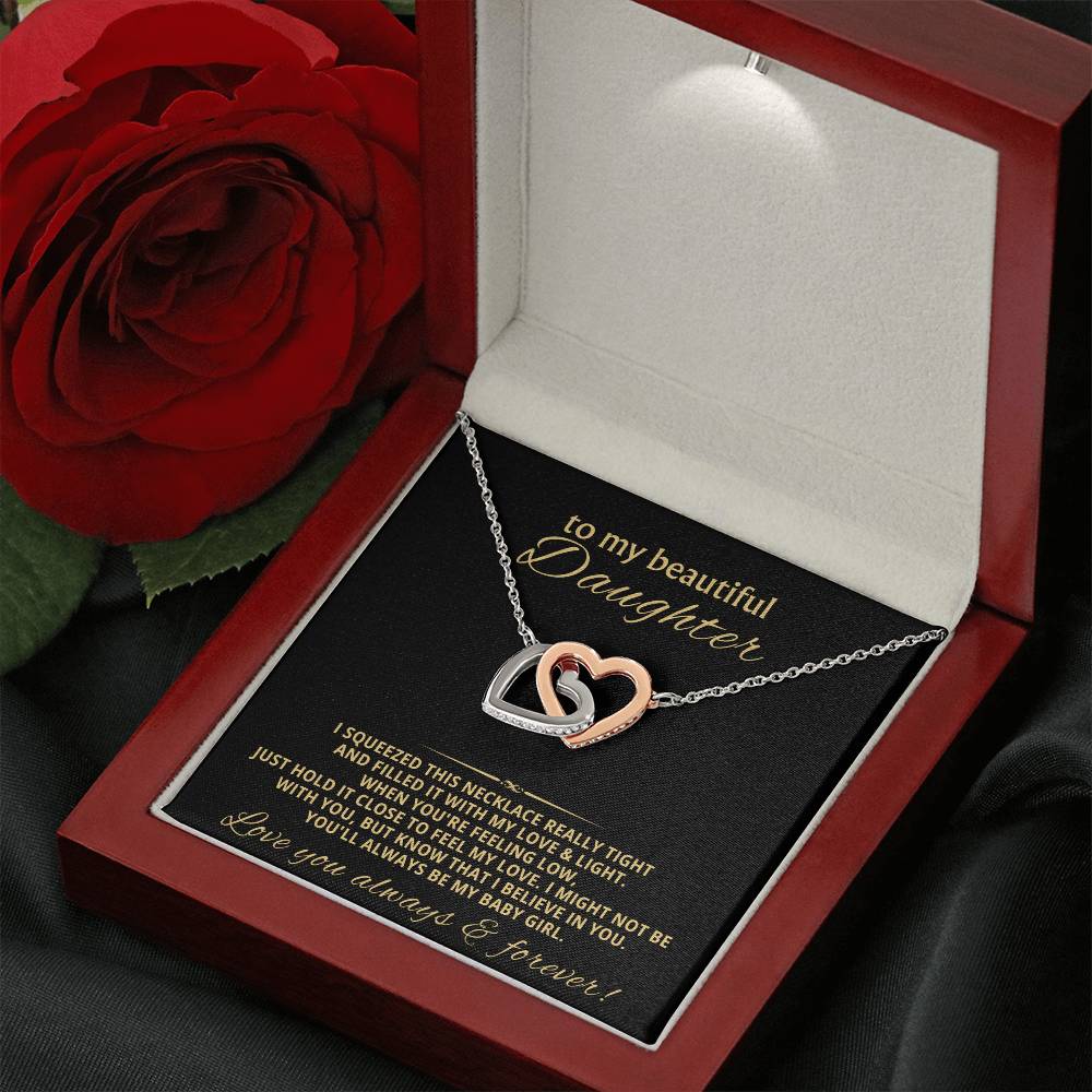 Daughter Interlocking Hearts Necklace Gift