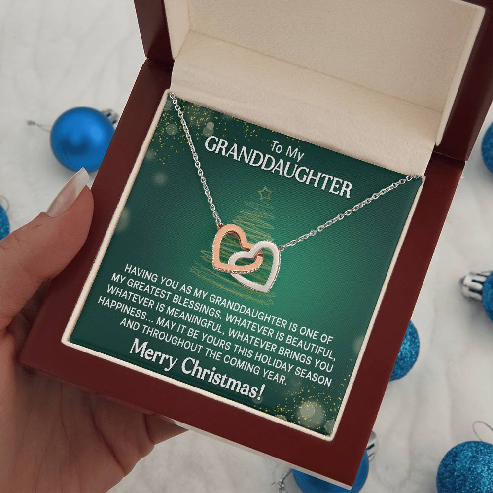 Interlocking Hearts Granddaughter Christmas Gift - Beautiful and Meaningful-[Heartfelt Family Gift]