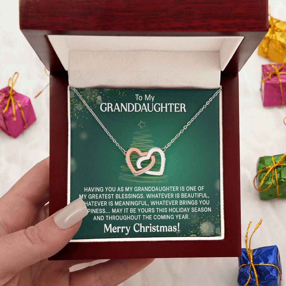 Interlocking Hearts Granddaughter Christmas Gift - Beautiful and Meaningful-[Heartfelt Family Gift]