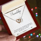 Friendship interlocking hearts necklace-[Heartfelt Family Gift]
