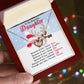 Santa and Reindeer Christmas Gift Necklace for Daughter - Personalized Card-[Heartfelt Family Gift]