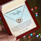 Daughter Learn From Everything Interlocking Hearts Necklace-[Heartfelt Family Gift]