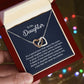 Daughter Special Bond Interlocking Hearts Necklace-[Heartfelt Family Gift]