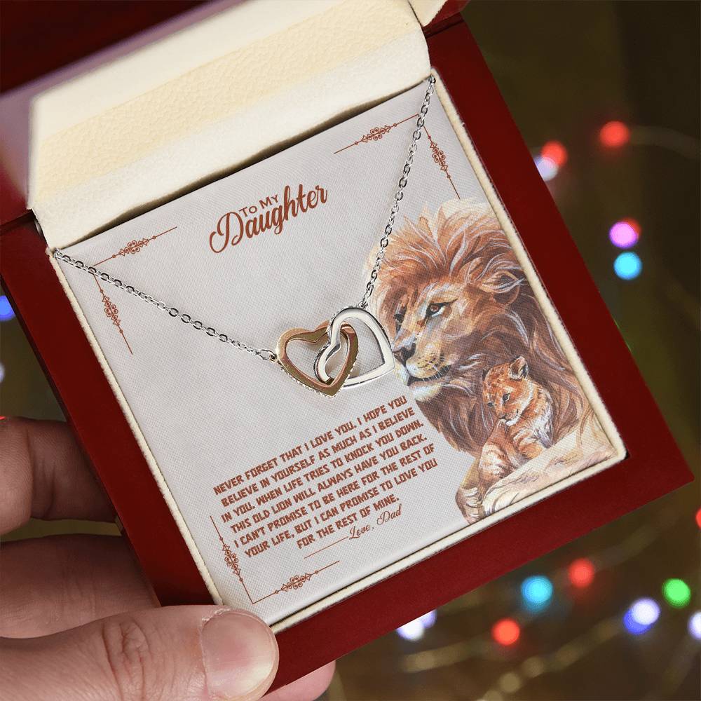 Daughters Interlocking Hearts Necklace - Always with You  Perfect Gift-[Heartfelt Family Gift]