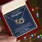 Beautiful Daughter Interlocking Hearts Necklace-[Heartfelt Family Gift]