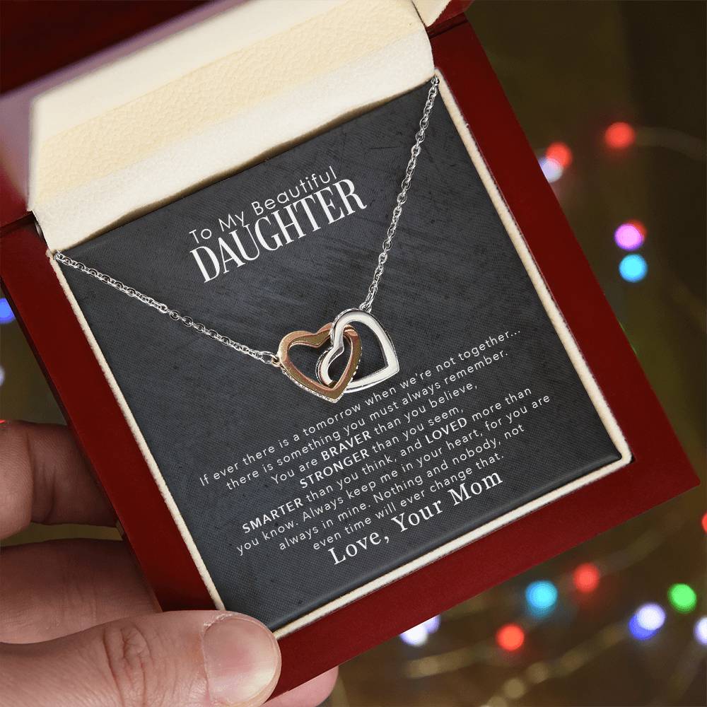 Interlocking Hearts Necklace for Daughter Show Your Love in Every Way-[Heartfelt Family Gift]