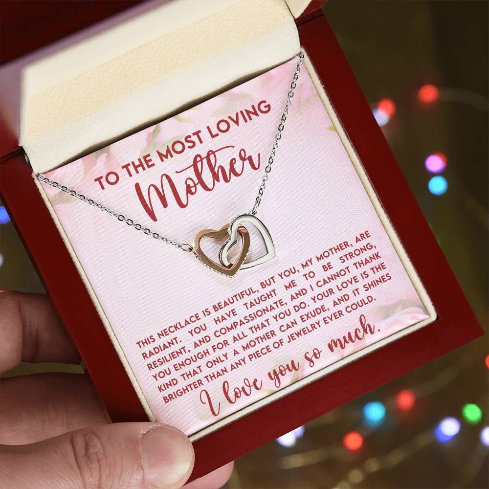 Loving Mother Interlocking Hearts Necklace-[Heartfelt Family Gift]