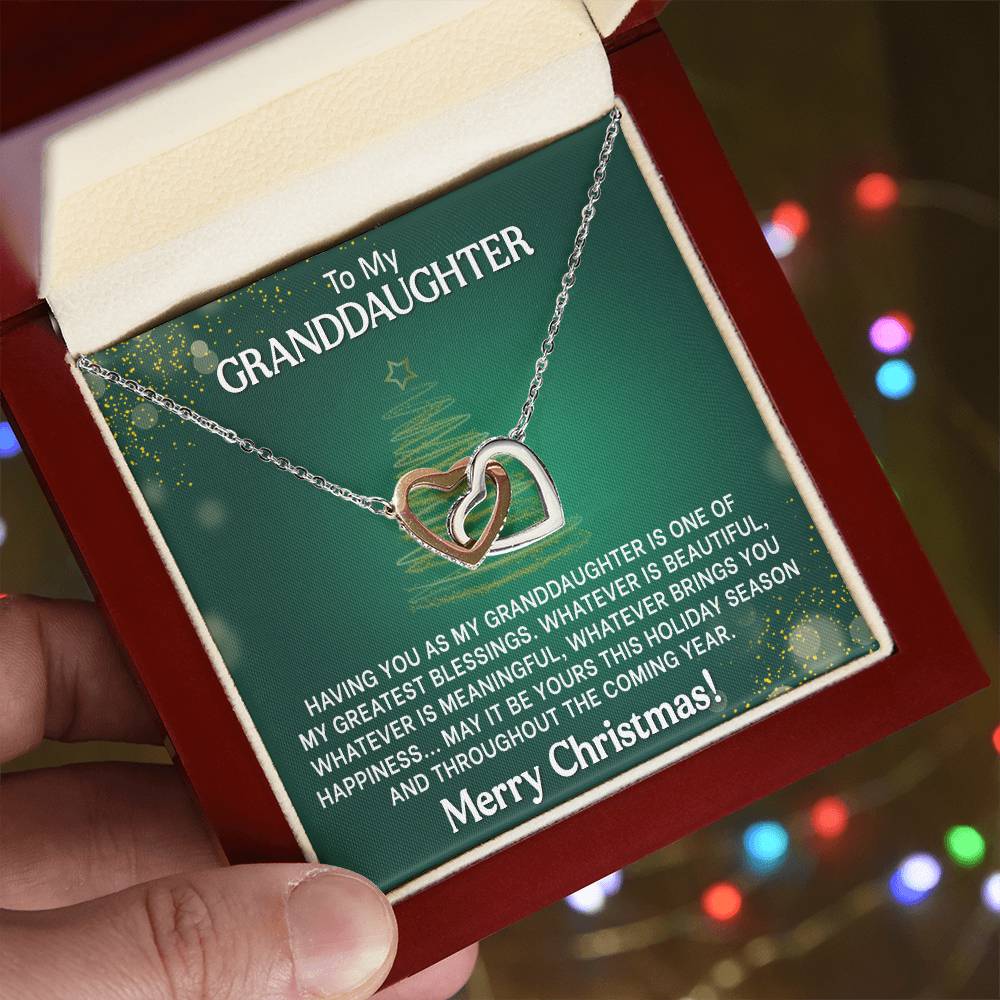 Interlocking Hearts Granddaughter Christmas Gift - Beautiful and Meaningful-[Heartfelt Family Gift]