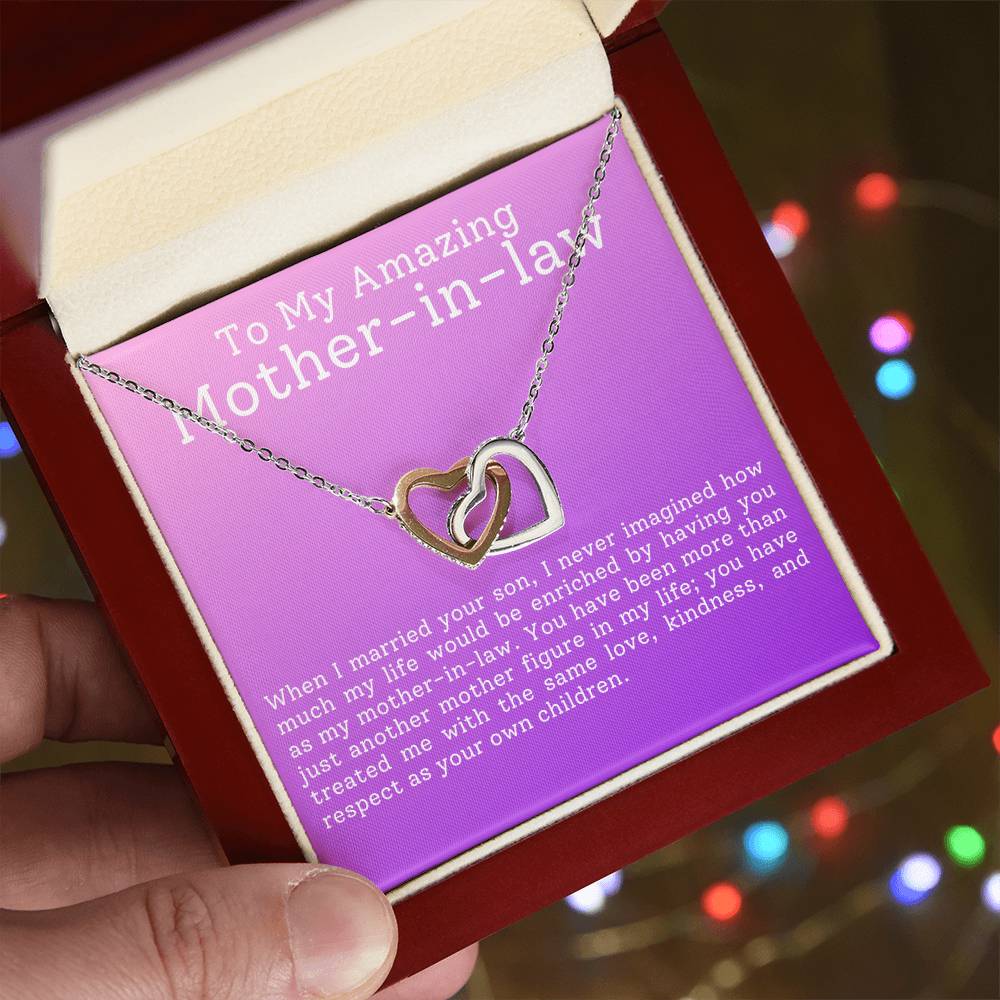 Mother in Law Interlocking Hearts Necklace-[Heartfelt Family Gift]