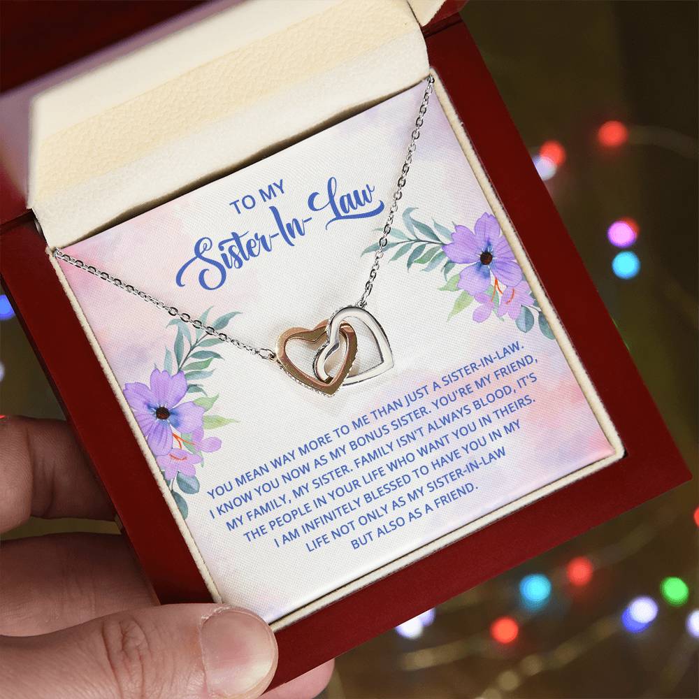 Sister in Law Interlocking Hearts Necklace-[Heartfelt Family Gift]