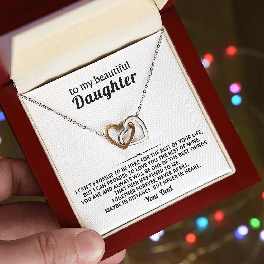 Daughter Interlocking Hearts Necklace Gift