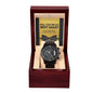 Wedding - Best Man 2 Black Chronograph Watch with Lighted Gift Box-[Heartfelt Family Gift]