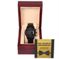Wedding - Groomsman 2 Black Chronograph Watch with Lighted Gift Box-[Heartfelt Family Gift]