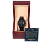 Wedding - to our son on his wedding day Black Chronograph Watch with Lighted Gift Box-[Heartfelt Family Gift]