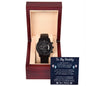 Black Chronograph Watch with Lighted Gift Box-[Heartfelt Family Gift]