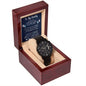 Black Chronograph Watch with Lighted Gift Box-[Heartfelt Family Gift]