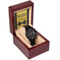 Wedding - Groomsman 2 Black Chronograph Watch with Lighted Gift Box-[Heartfelt Family Gift]