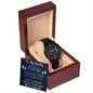 Black Chronograph Watch with Lighted Gift Box-[Heartfelt Family Gift]