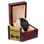 Wedding - Best Man 2 Black Chronograph Watch with Lighted Gift Box-[Heartfelt Family Gift]