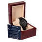 Black Chronograph Watch with Lighted Gift Box-[Heartfelt Family Gift]