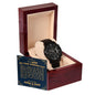 Wedding - to our son on his wedding day Black Chronograph Watch with Lighted Gift Box-[Heartfelt Family Gift]