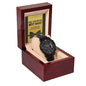 Wedding - Best Man 2 Black Chronograph Watch with Lighted Gift Box-[Heartfelt Family Gift]