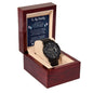 Black Chronograph Watch with Lighted Gift Box-[Heartfelt Family Gift]