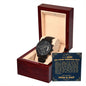 Wedding - to our son on his wedding day Black Chronograph Watch with Lighted Gift Box-[Heartfelt Family Gift]