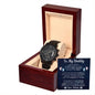 Black Chronograph Watch with Lighted Gift Box-[Heartfelt Family Gift]