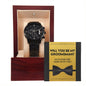 Wedding - Groomsman 2 Black Chronograph Watch with Lighted Gift Box-[Heartfelt Family Gift]