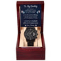 Black Chronograph Watch with Lighted Gift Box-[Heartfelt Family Gift]