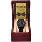 Wedding - Groomsman 2 Black Chronograph Watch with Lighted Gift Box-[Heartfelt Family Gift]